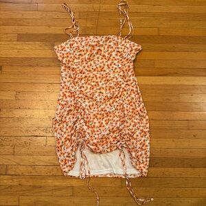 Garage Orange Floral Mini Dress M
